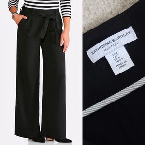 Katherine Barclay Black Wide Leg Dress Pants